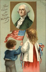 Three Cheers for George Washington Presidents Postcard Postcard