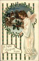 A Joyful Christmas to You Angels Postcard Postcard