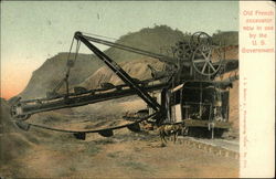 Old French Excavator Now in Use by the U.S. Government Postcard