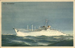 M/S Stockholm, Svenska Amerika Linien, Swedish American Line Cruise Ships Postcard Postcard