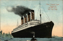 New Cunard Liner Aquitania Steamers Postcard Postcard