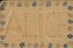 Alice - Hand Drawn Postcard