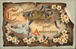 Congratulations on your Anniversary Marriage & Wedding Postcard Postcard