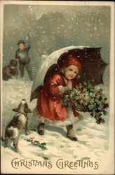 Christmas Greetings Postcard