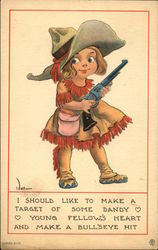 I should like to make a target of some dandy Cowboy Kids Postcard Postcard