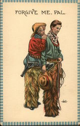 Forgive Me, Pal Cowboy Western Postcard Postcard