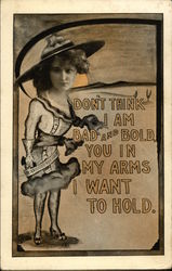 Don't Think I am Bad and Bold, You in my Arms I Want to Hold Postcard