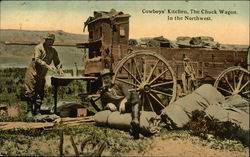 Cowboy's Kitchen, The Chuck Wagon. In the Northwest Postcard