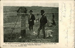 Col. Keough and 25 Soldiers of Co. I. 7th Cavalry, Killed in Custer Battle, June 25, 1876 Military Postcard Postcard