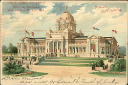 HTL Missouri State Building 1904 St. Louis Worlds Fair Postcard Postcard