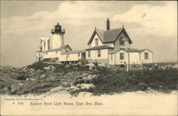 Eastern Point Light House, Cape Ann Rockport, MA Postcard Postcard