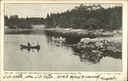 Lovers' Retreat at Bustins Island, Casco Bay Postcard