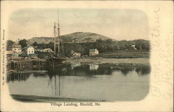 View of Village Landing Bluehill, ME Postcard Postcard