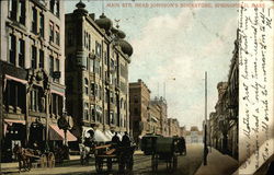 Main Str. near Johnson's Bookstore Postcard