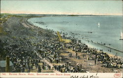 Boulevard and Beach Scene Postcard