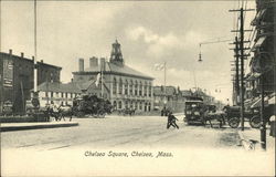 Chelsea Square View Massachusetts Postcard Postcard