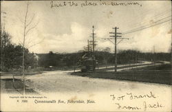 View of Commonwealth Avenue Auburndale, MA Postcard Postcard