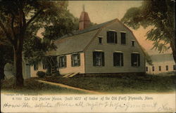 The Old Harlow House - Built 1677 of timber of the Old Fort Plymouth, MA Postcard Postcard