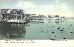 Nature's Ice Bulwarks Which Saved the Beach During Great Storm Feb. 14, 1898 Postcard