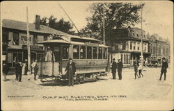 First Electric Tram Sept.17th 1892 Postcard