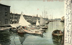 T Wharf Boston, MA Postcard Postcard