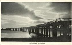 City Point Pier by Moonlight Postcard