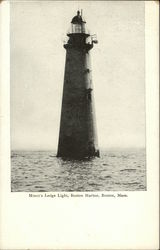 Minot's Ledge Light, Boston Harbor Postcard