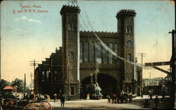 B. and M.R.R. Station Salem, MA Postcard Postcard