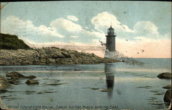 Winter Island Lighthouse, Salem Harbor, Looking East Postcard