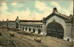 Bird's Eye View of Chelsea Docks New York, NY Postcard Postcard