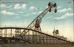 Giant See-Saw, Coney Island Postcard