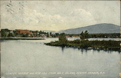 View of Center Harbor and Red Hill from Mile Island Postcard