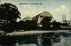 Gem Theatre Peaks Island, ME Postcard Postcard