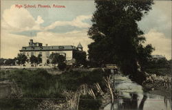 High School and Grounds Phoenix, AZ Postcard Postcard