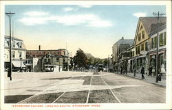 Stoneham Square, Looking South Massachusetts Postcard Postcard