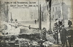 Ruins of Residential Section, Great Salem Fire, Jun 25th, 1914 Massachusetts Postcard Postcard