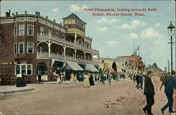 Hotel Pleasanton, Looking Towards Bath House Postcard