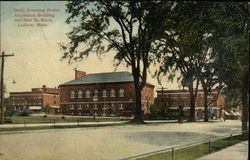 Girl's Boarding House, Recreation Building & East St. Block Ludlow, MA Postcard Postcard