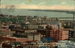 Bird's Eye View of Lynn and Nahand from High Rock Tower Postcard