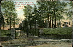 Approach to Mrs. Mary Baker Eddy's Residence Postcard