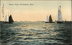 Harbor Scene Provincetown, MA Postcard Postcard