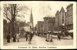 Tremont Street Path, Boston Common Postcard