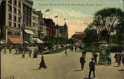 Tremont Street, South from West Street Boston, MA Postcard Postcard