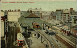 Elevated Terminal Station, Dudley Street Boston, MA Postcard Postcard