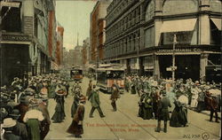 The Shopping Hour on Washington Street Postcard