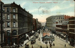 Bird's Eye View of Adams Square Boston, MA Postcard Postcard