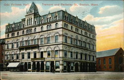 Odd Fellows Hall, Tremont and Berkeley Streets Postcard