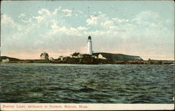 Boston Light, Entrance to Harbor Postcard