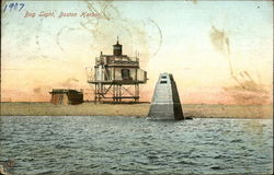 Bug Light View from Water Postcard