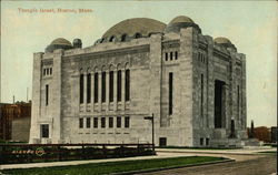 Street View of Temple Israel Boston, MA Postcard Postcard